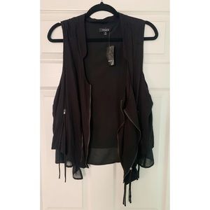 Torrid Black Vest with Zippers